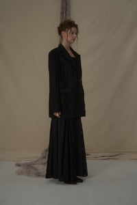 ELYWOOD Black Deconstructed Lace Blazer | MADA IN CHINA