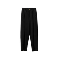 ICE DUST Black Deconstructed Pleated Lounge Pants | MADA IN CHINA
