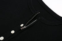 SOMESOWE Black Double Lapel Knit Cardigan | MADA IN CHINA
