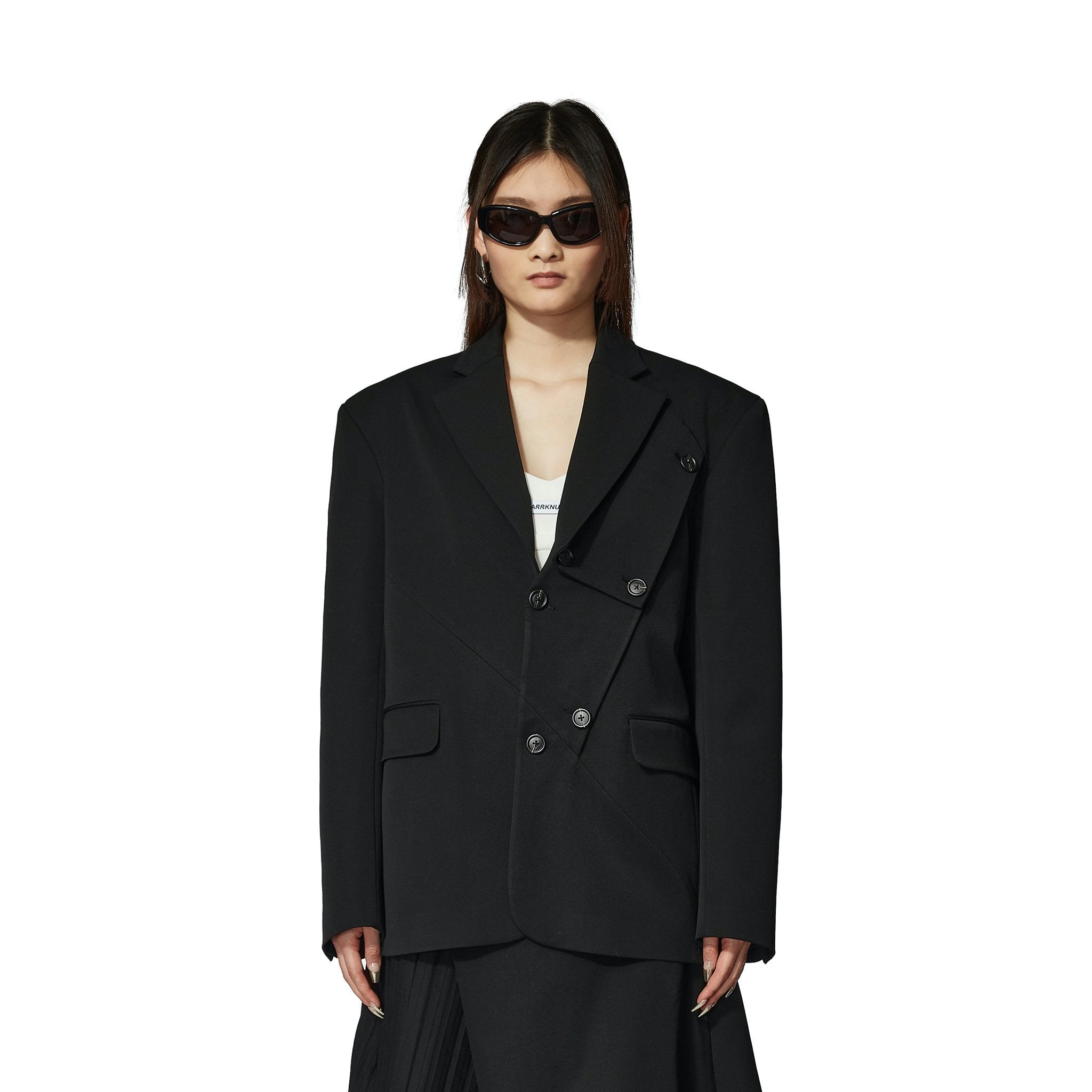 MARRKNULL Black Double Wear Blazer Jacket | MADA IN CHINA