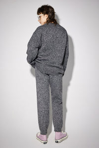 MEDIUM WELL Black Fancy Wool Sweatpants | MADA IN CHINA
