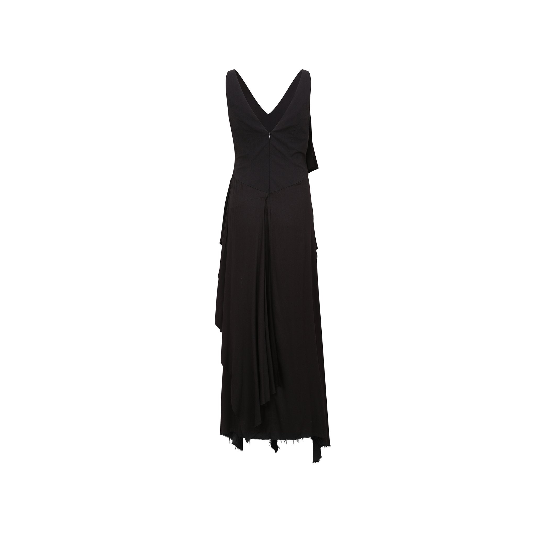 ELYWOOD Black Folded Layer Dress Sleeveless & MADA IN CHINA