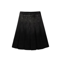SOMESOWE Black Gradient Denim Skirt | MADA IN CHINA