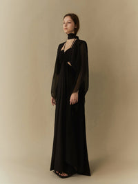 ELYWOOD Black Halter Dress | MADA IN CHINA