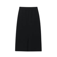 SOMESOWE Black High Waist Mid-length Skirt | MADA IN CHINA