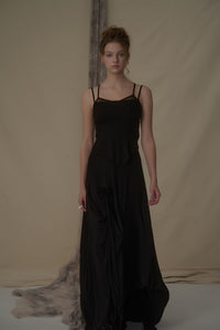 ELYWOOD Black Knit Floral Mid-Length Skirt | MADA IN CHINA