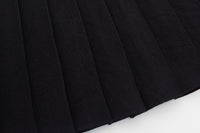 Maca Kaka Black Knit Pleated Half Skirt | MADA IN CHINA