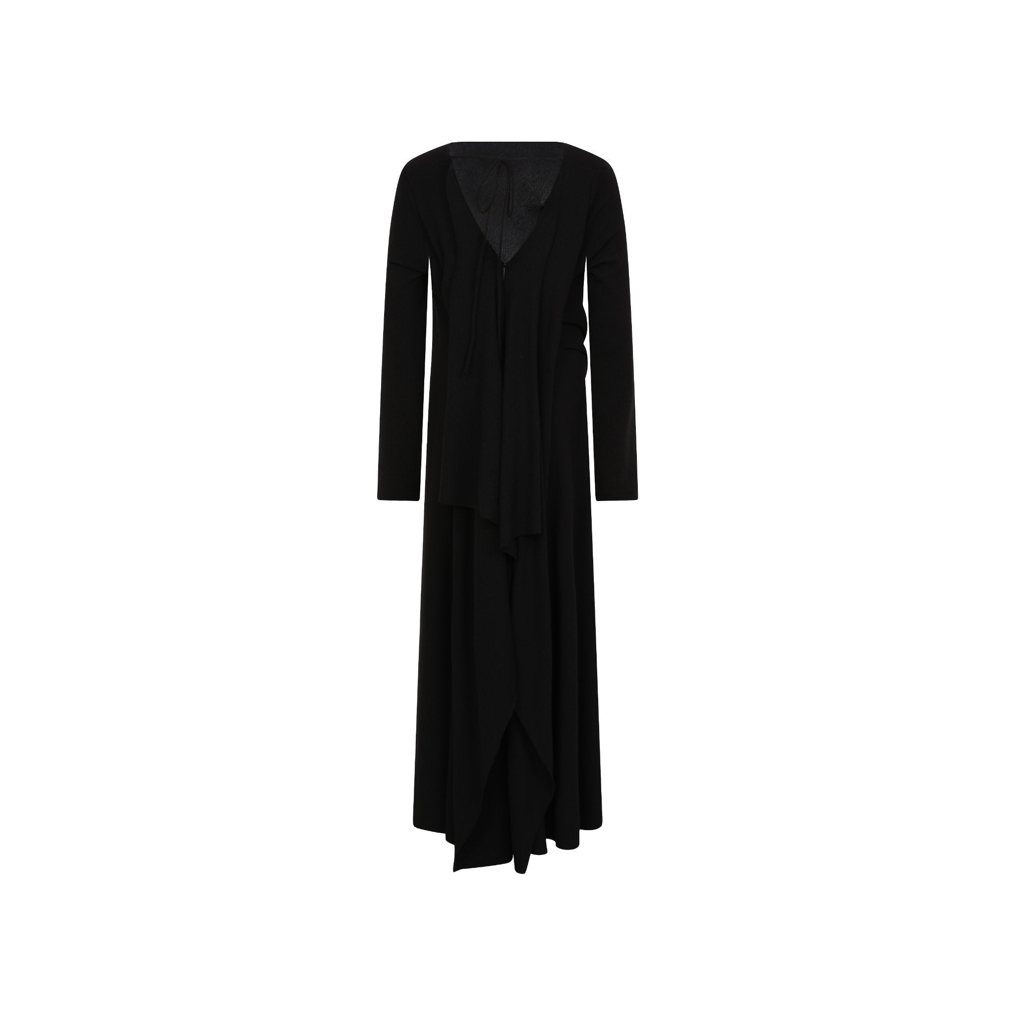 ELYWOOD Black Knit Silhouette Long Dress | MADA IN CHINA