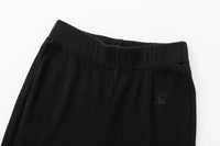 Ther. Black Knitted ‘horse shoe’ pencil trousers | MADA IN CHINA