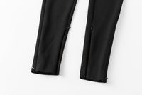 Ther. Black Knitted reveal-leg trousers | MADA IN CHINA