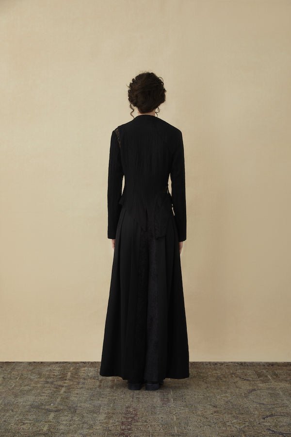 ELYWOOD Black Lace Patchwork Shirt | MADA IN CHINA