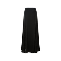 ELYWOOD Black Lace Split Mid-Length Skirt | MADA IN CHINA