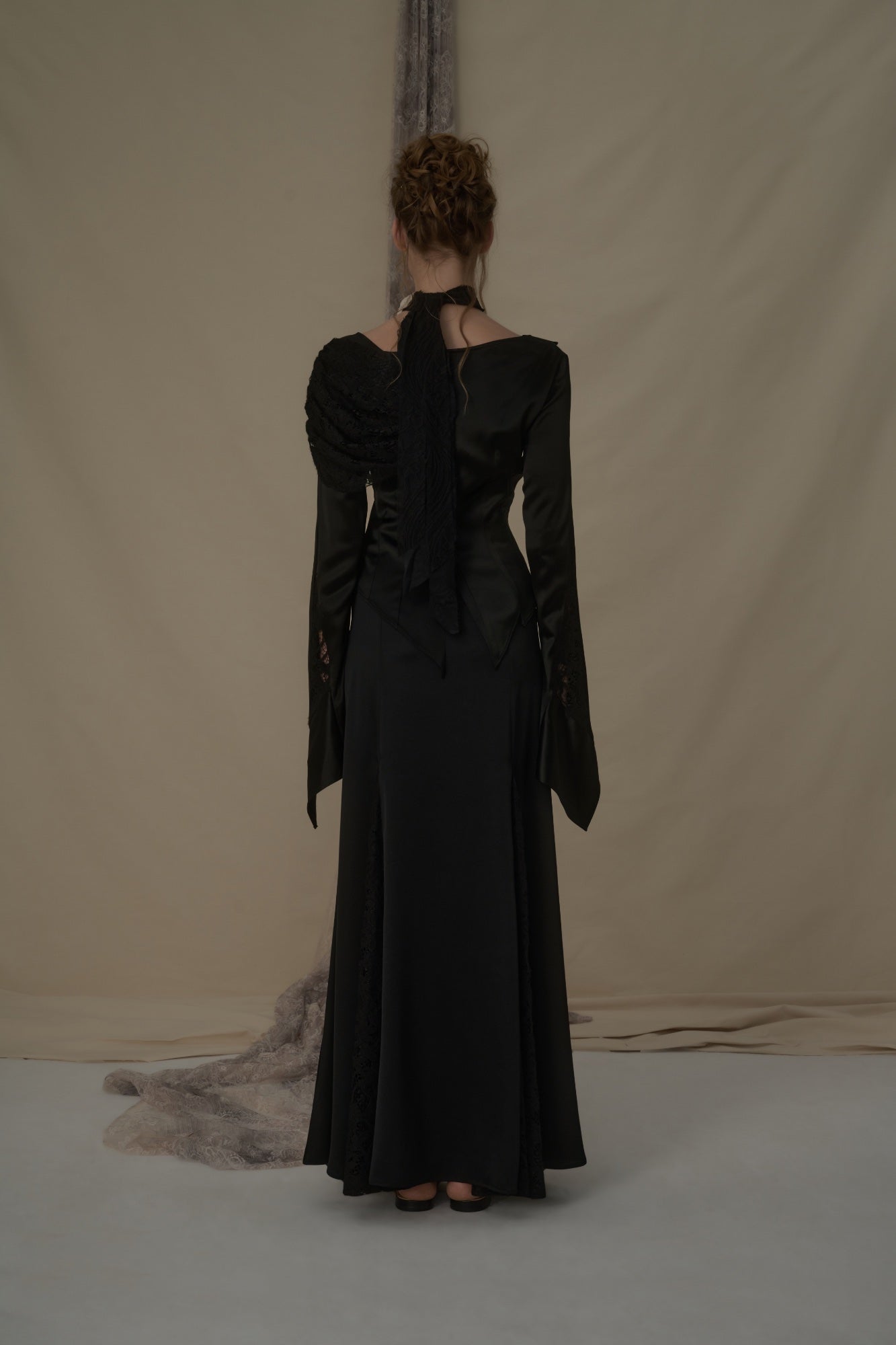 ELYWOOD Black Lace Split Suit | MADA IN CHINA