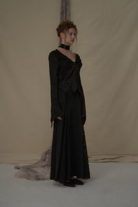 ELYWOOD Black Lace Split Suit | MADA IN CHINA