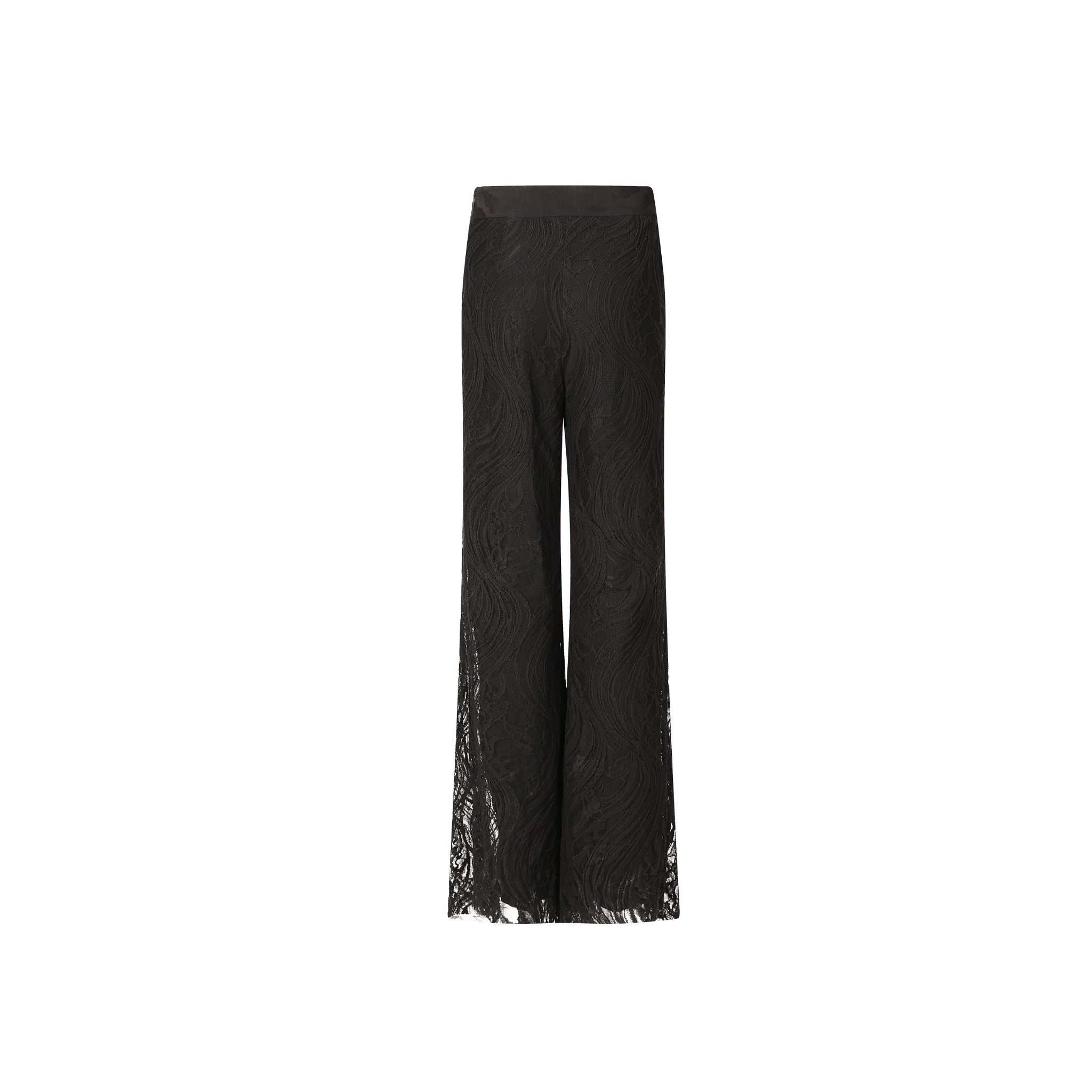 ELYWOOD Black Lace Straight Trousers | MADA IN CHINA