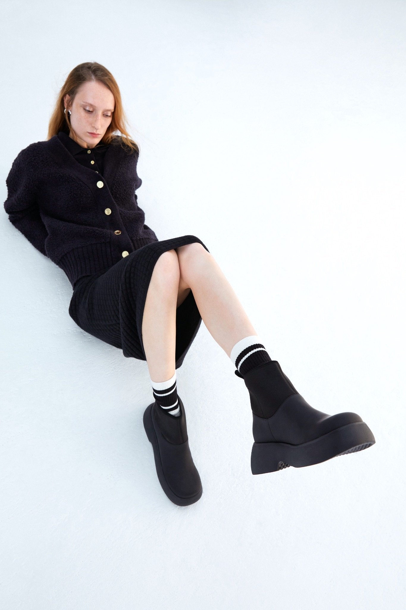 LOST IN ECHO Black Leather Ankle Boots | MADA IN CHINA