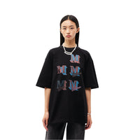 ANN ANDELMAN Black Letter M T-Shirt | MADA IN CHINA
