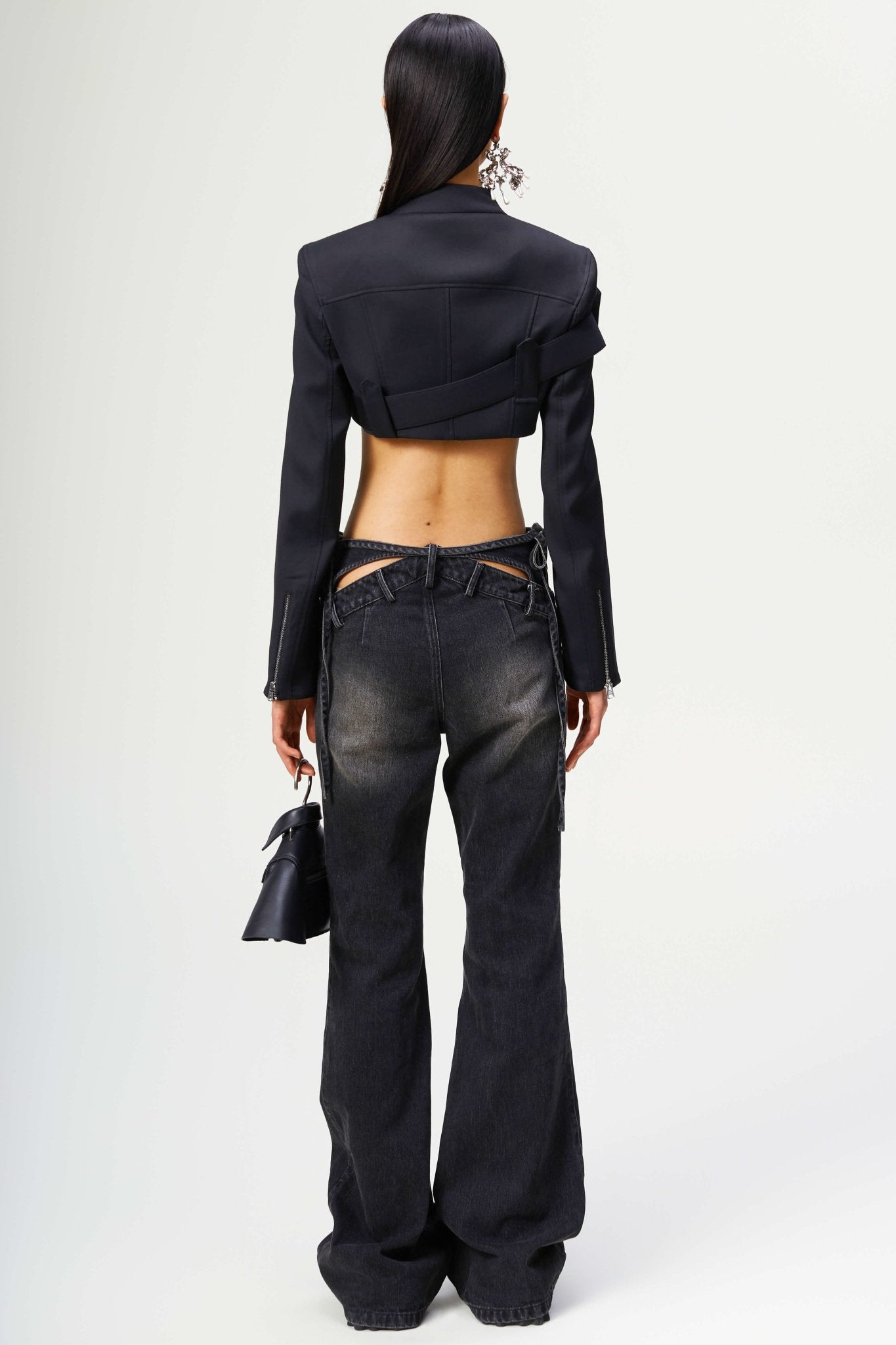 MARRKNULL Black Long Jeans | MADA IN CHINA
