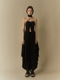 ELYWOOD Black Loose Seam Dress | MADA IN CHINA