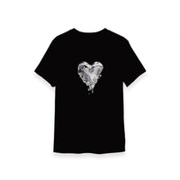 RAY CHU Black Melting Heart T- Shirt | MADA IN CHINA