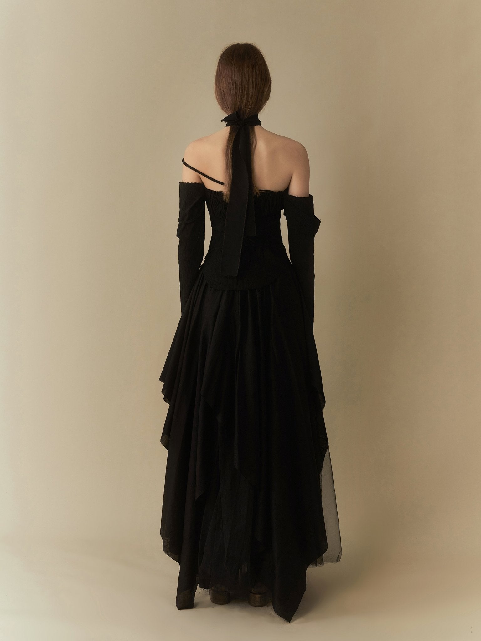 ELYWOOD Black Multiple Layers Gauze Skirt | MADA IN CHINA