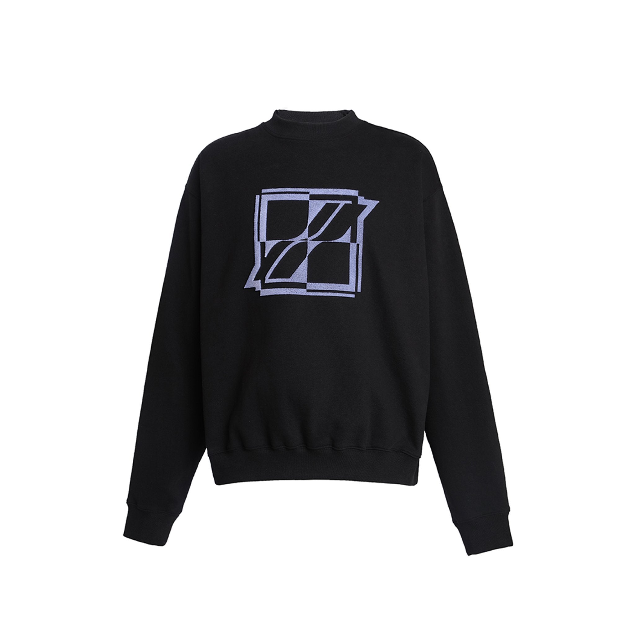 WE11DONE Black New Logo Embroidered Sweatshirt | MADA IN CHINA