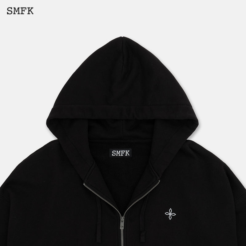 SMFK Black Night Compass Campus Wide Hoodie | MADA IN CHINA