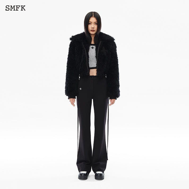 SMFK Black Night Compass Vintage Wool Short Jacket | MADA IN CHINA