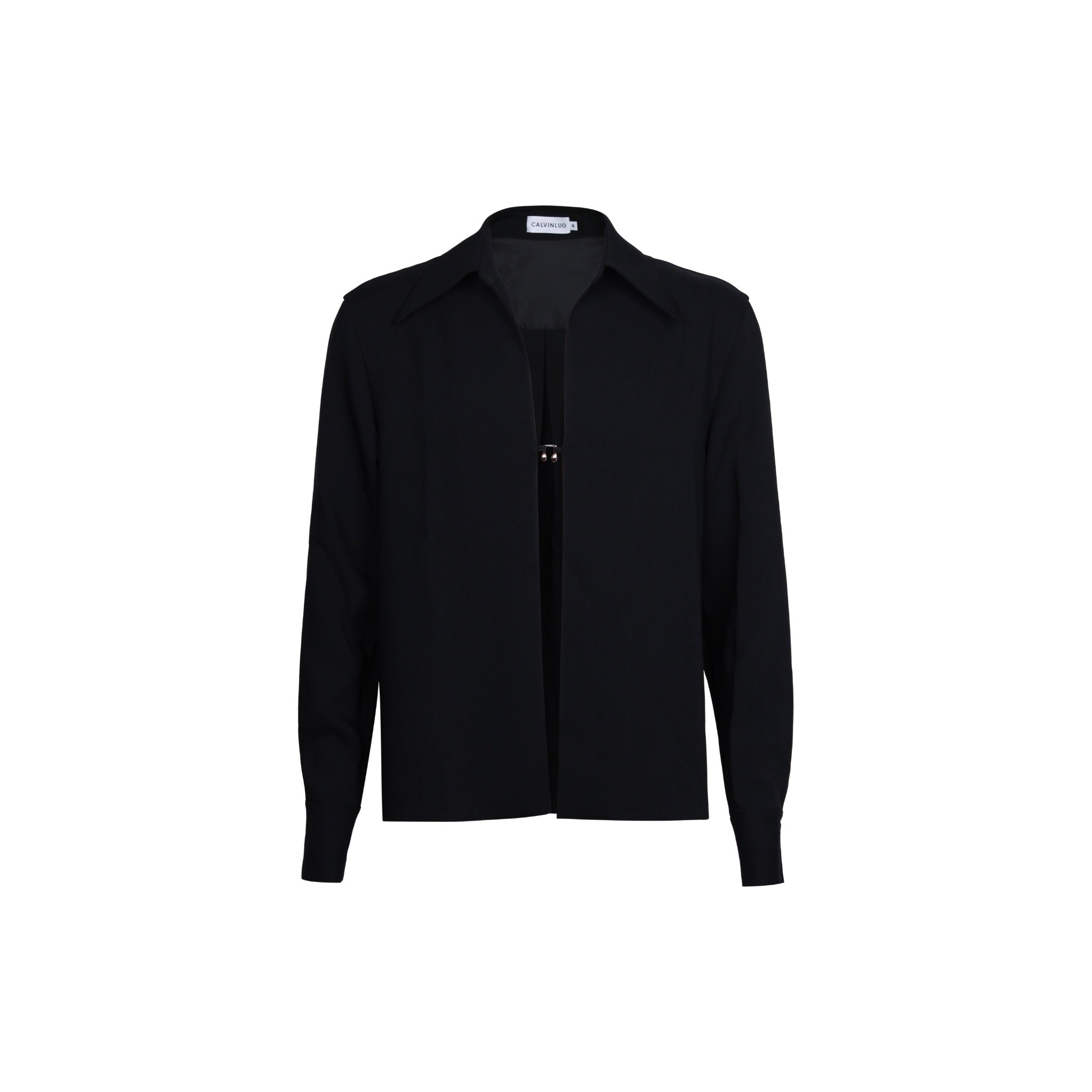 CALVIN LUO Black Note Button Down Shirt | MADA IN CHINA