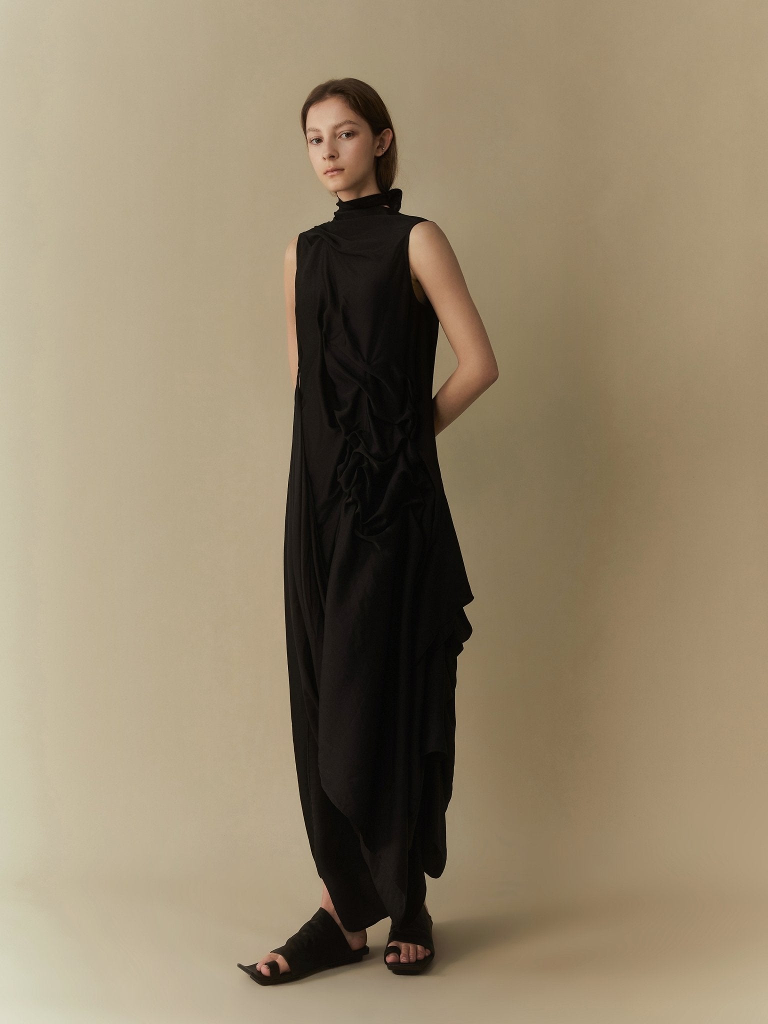 ELYWOOD Black One-piece Dress Long | MADA IN CHINA