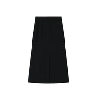 SOMESOWE Black Padded High Waist Elasticated Maxi Skirt | MADA IN CHINA