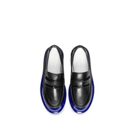 LOST IN ECHO Black Rubber-Drenched Non-Edged Loafers | MADA IN CHINA