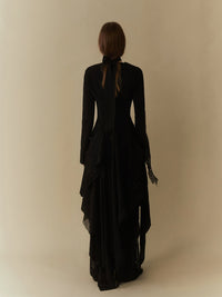 ELYWOOD Black Seam Irregular Dress | MADA IN CHINA