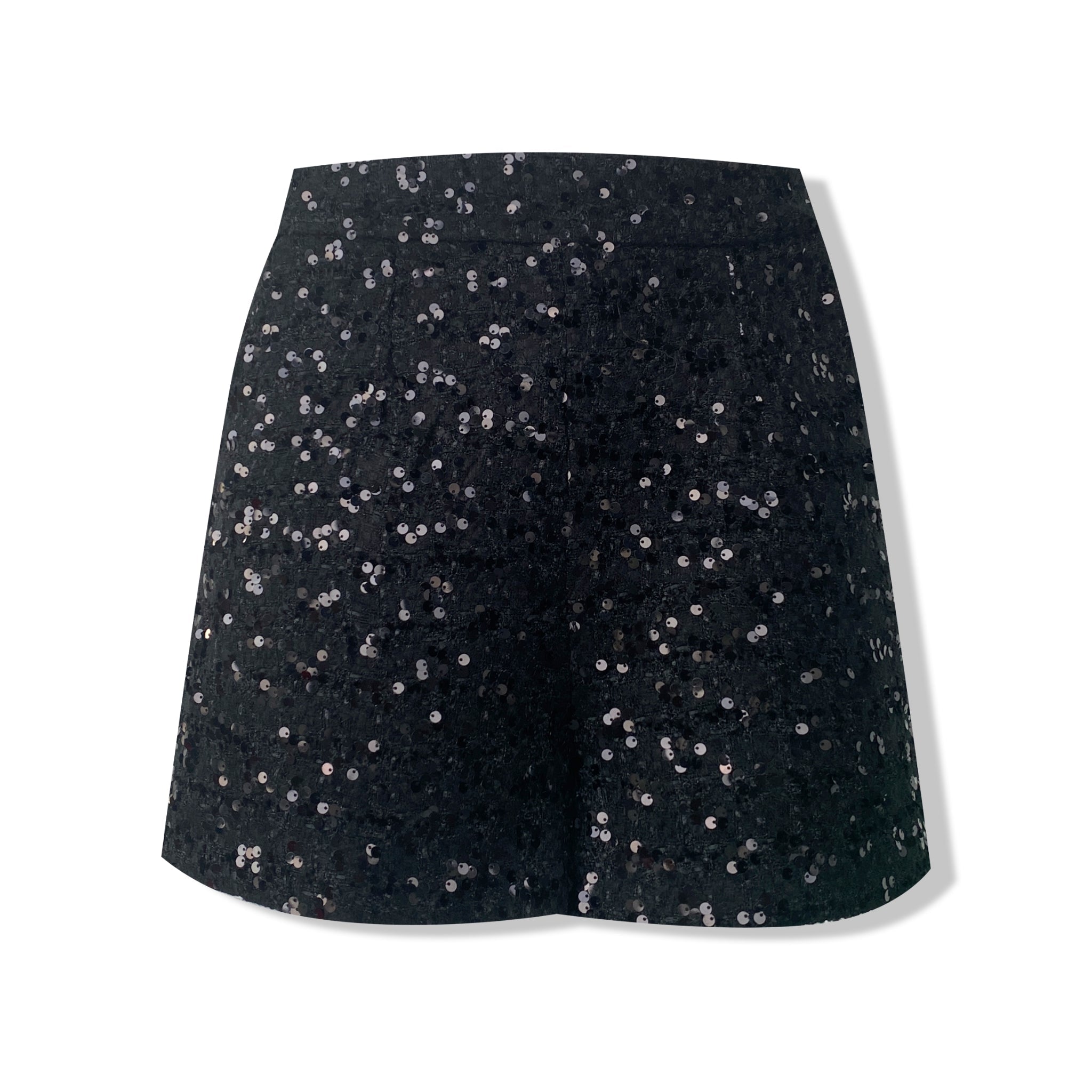 AIMME SPARROW Black Sequin Shorts | MADA IN CHINA