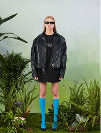 VANN VALRENCÉ Black Short Leather Jacket | MADA IN CHINA