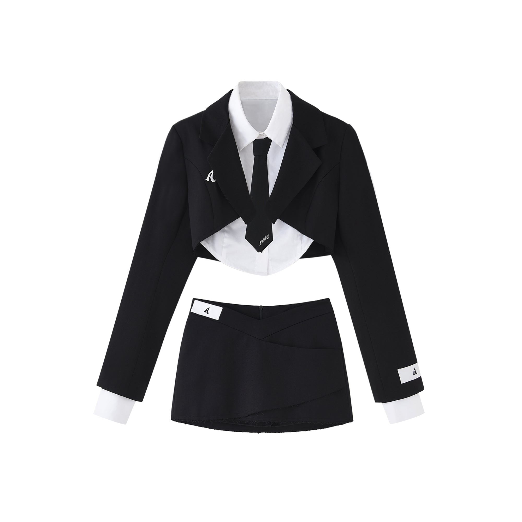 AIN'T SHY Black Short Uniform Set | MADA IN CHINA