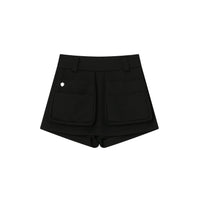 SOMESOWE Black Shorts With Pockets | MADA IN CHINA