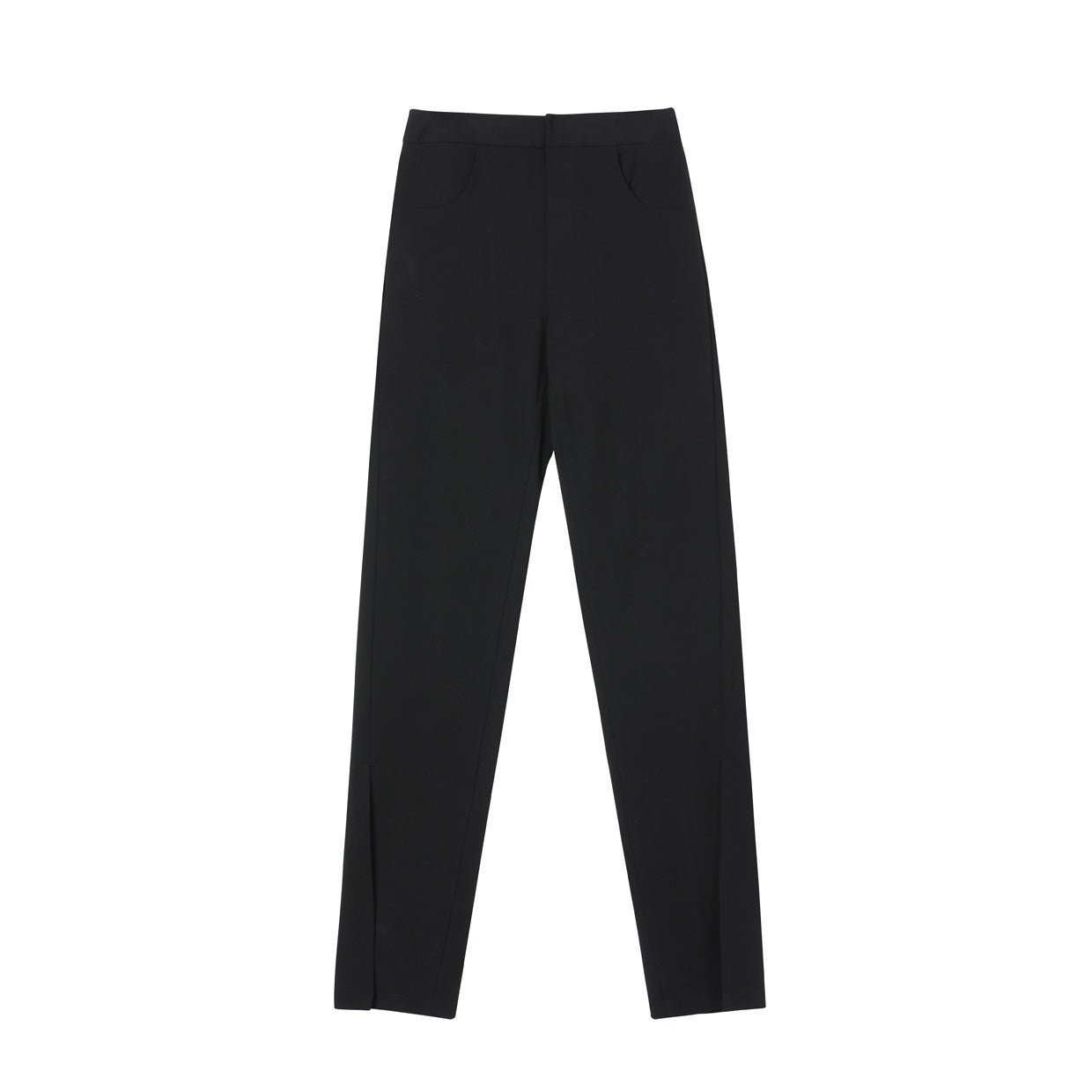 MEDIUM WELL Black Side Slit Casual Pants | MADA IN CHINA