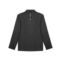 UNAWARES Black Single-Breasted Houndstooth Suit with Toggle Fastening | MADA IN CHINA