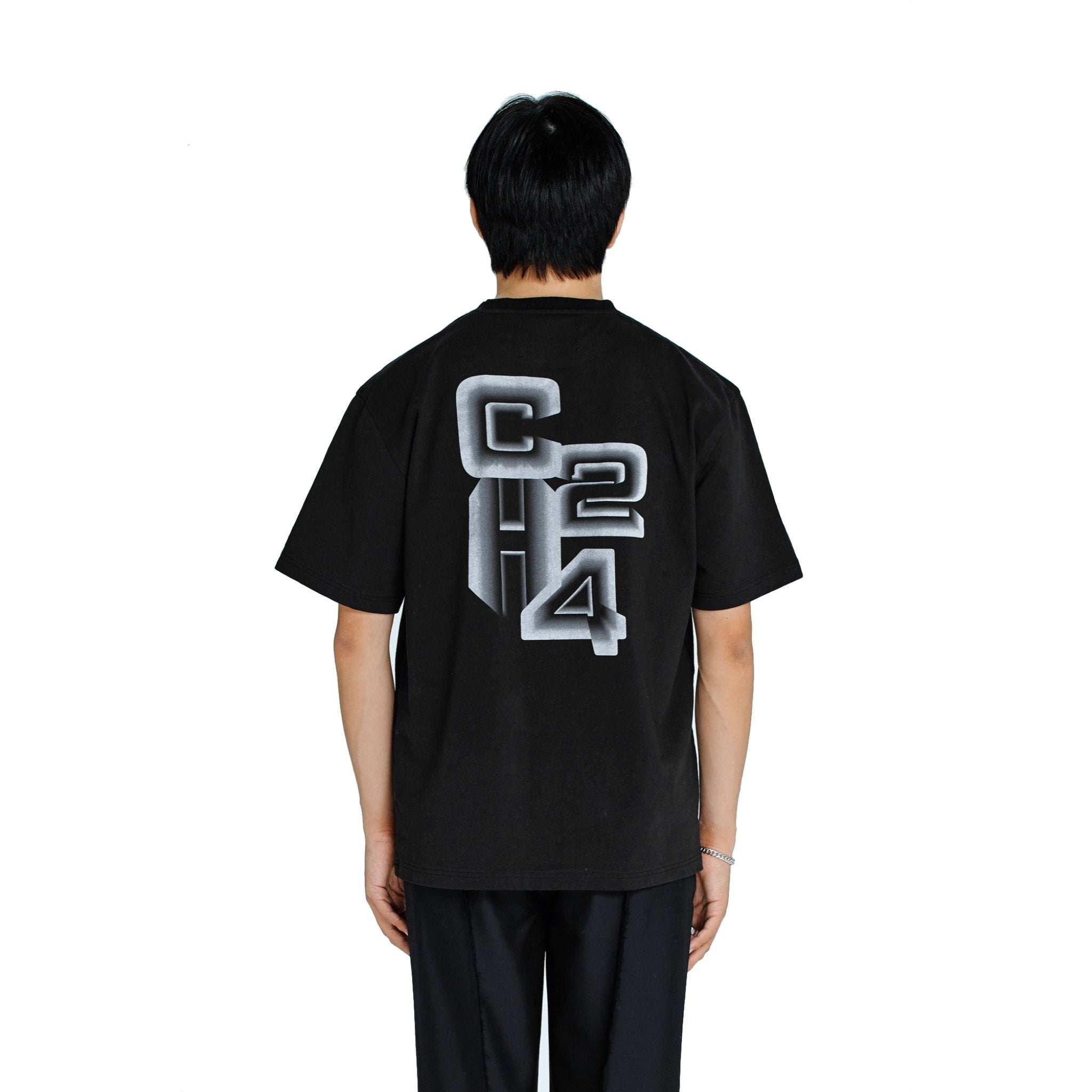 C2H4 Black ‘Space Rate‘ Logo Print T-Shirt | MADA IN CHINA