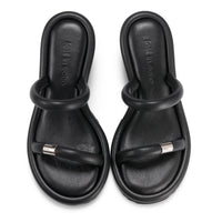 LOST IN ECHO Black Sporty One-piece With Round Head Sandals | MADA IN CHINA