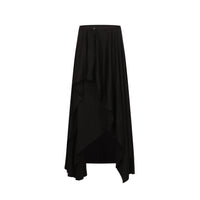 ELYWOOD Black Staggered Layers Skirt | MADA IN CHINA