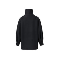 Ther. Black Stand-collar full sleeve jacket | MADA IN CHINA