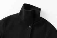 Ther. Black Stand-collar full sleeve jacket | MADA IN CHINA