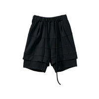 VANN VALRENCÉ Black Structural Patchwork Shorts | MADA IN CHINA