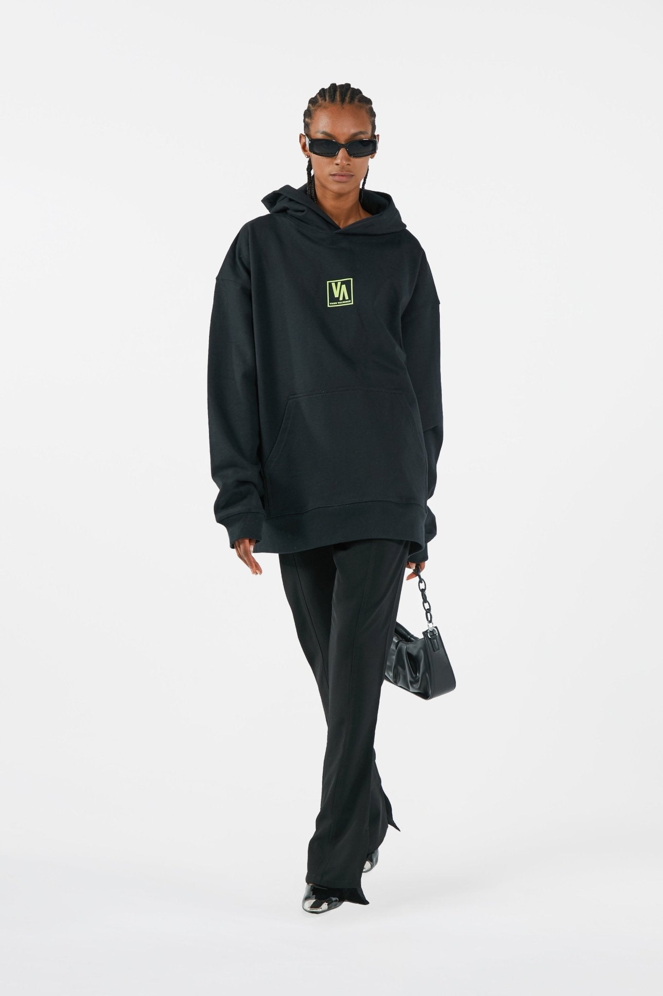 VANN VALRENCÉ Black Structure Combination Hoodie | MADA IN CHINA
