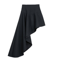 VANN VALRENCÉ Black The Dark Abyss Irregular Cut Half Skirt | MADA IN CHINA
