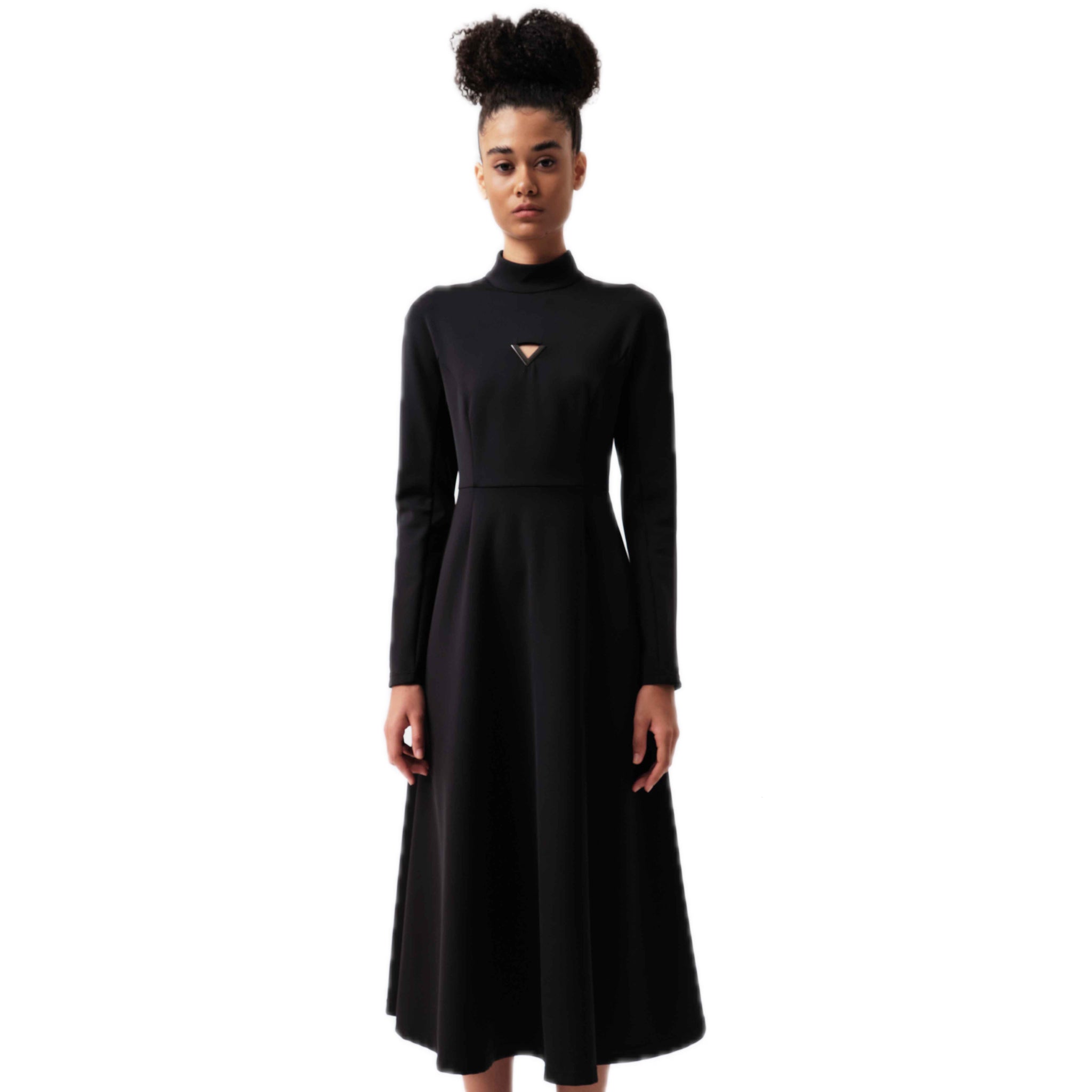 VANN VALRENCÉ Black The Dark Abyss Metal Logo Long Dress | MADA IN CHINA