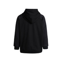 WE11DONE Black Washed Mohair Hoodie | MADA IN CHINA