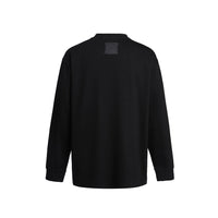 WE11DONE Black We11Done Crystal Logo Long Sleeve T-Shirt | MADA IN CHINA